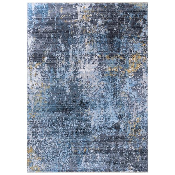 17 Stories Armadale Power Loom Performance Glacier Rug Wayfair